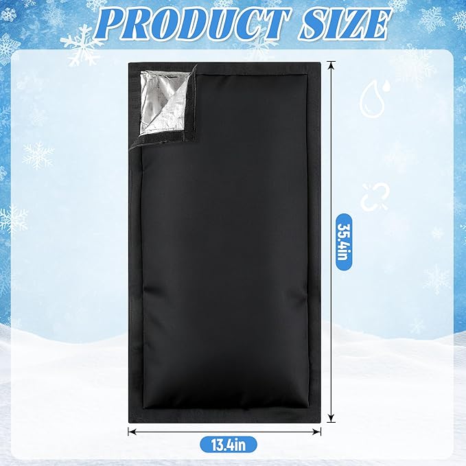 Outdoor Faucet Covers for Winter, 35.4"H×13.4"W - Waterproof Oxford Fabric Water Faucet Cover, Freeze Protection Outdoor Faucets Hose Bibs for Wall Taps Garden, Lawn, and Sprinkler Systems
