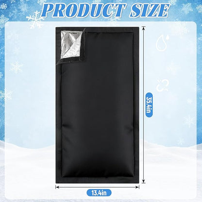 Outdoor Faucet Covers for Winter, 35.4"H×13.4"W - Waterproof Oxford Fabric Water Faucet Cover, Freeze Protection Outdoor Faucets Hose Bibs for Wall Taps Garden, Lawn, and Sprinkler Systems