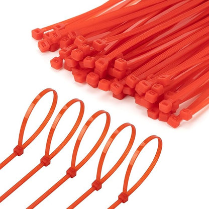 6 Inch Red Zip Tie 1000 PCS, 18 Lbs - Small to Medium Zip Tie, Nylon PA66 UV Resistant Cable Tie for Indoor and Outdoor Use - Ideal for bundling and securing objects