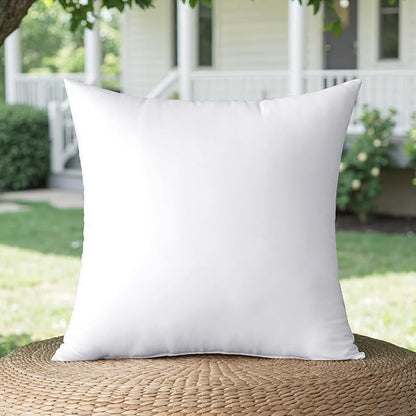 MIULEE 12x12 Pillow Insert Throw Pillow Insert, Outdoor Pillows Water-Resistant Premium Outdoor Pillow Stuffer Sham Square for Bed Couch Sofa Patio Furniture Cushion