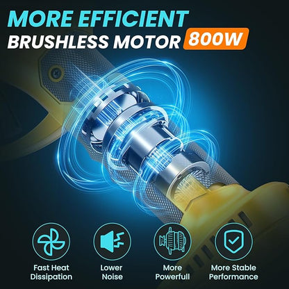 2-in-1 Pole Pruning Shears, 2.0 Inches Cutting Diameter Cordless Electric Pole Pruners - Brushless Motor, 2.0Ah*2 Batteries, SK7 Blade, 8.7FT Adjustable Branches Cutter for Tree Trimming