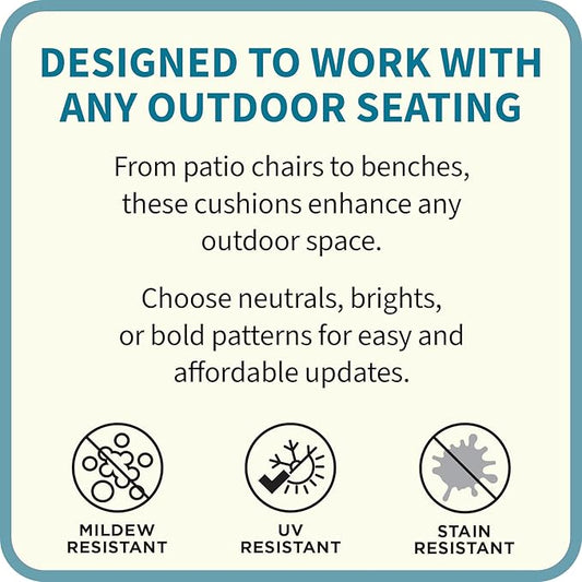 BrylaneHome Adirondack Chair Cushion - 44" L x 18" W x 2" H - Patio & Outdoor - Water, Stain & Fade Resistant - Evening Blue Dot