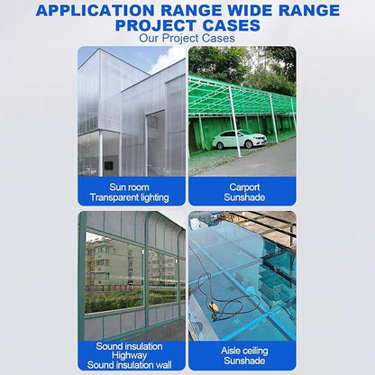 Greenhouse Panels Daylighting Roof Panels Transparent Greenhouse Panel Easy to Bend and Cut for Outdoor Gardens Greenhouses.(Brown,4x26.2ft)