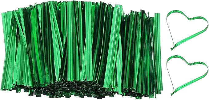 PATIKIL Bag Twist Ties 2 Inch, 800 Pcs Metallic Bread Ties for Treat Plastic Bags Gift Wrapping Candy Coffee Bag Plant Party Cake Favor, Green