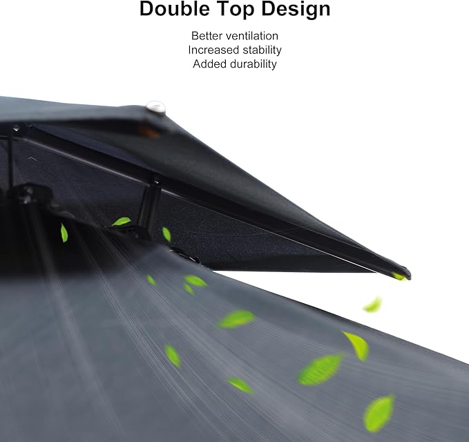 PURPLE LEAF 12 FT Cantilever Patio Umbrella Outdoor Umbrella with 330lbs Base Large Square Windproof Offset Umbrella for Pool Deck Garden, Graphite Grey