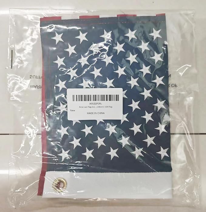 American Flag 1x1.5 ft: Long Lasting US Flag, Heavy Duty Nylon, Embroidered Stars, Sewn Stripes, Brass Grommets, UV Protection Perfect for Outdoors! USA Flag