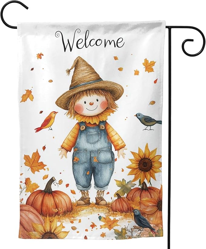 Fall Sunflower Garden Flag Vertical Double Sided Outdoor Yard Flags 12.5x18 Inch Burlap Banners Vertical Double Sided for Outdoor Decor Lawn