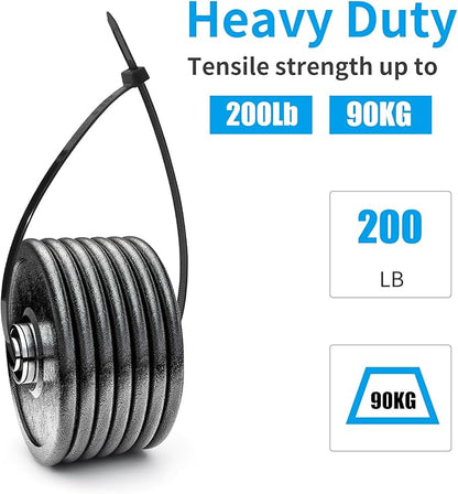 XINGO Red 20 Inch Zip Ties Heavy Duty 100 Pack, 200 LBS Ultra Strong Plastic Wire Ties, Large Cable Ties Extra Long Tie Wraps, Indoor and Outdoor UV Resistant