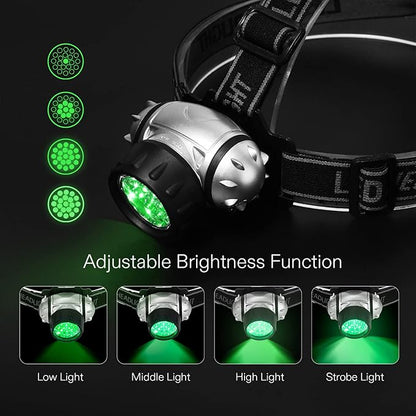 VIVOSUN 2 Pack 19 Bulbs High Intensity LED Green Light Grow Room Headlight