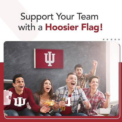 Indiana Hoosiers College Sports Printed Flag - NCAA Licensed - Nylon - School Banner (Red) (2' x 3')