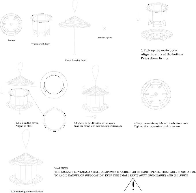 2 Pack Bird Feeders for Outdoor Hanging,Backyard Birding & Wildlife,Bird Feeder for Window