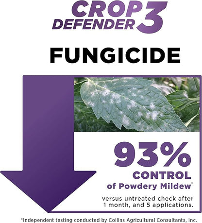 Grower's Ally Crop Defender 3 Concentrate 1 gal | Natural, Safe & Organic Insecticide & Fungicide Control for Plants - Powdery Mildew, Spider Mites & Russet Mite Killer