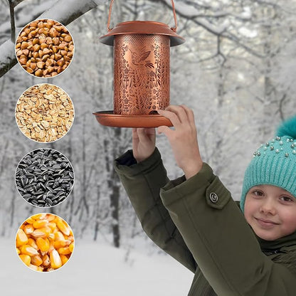 Bird Feeders for Outdoors Hummingbird Garden Decor Mothers Day Birthdays Gifts for Women Mom Grandma Solar Lanterns Outdoor Waterproof Metal Solar Decoration OutsideLED Lanterns for Yard, Patio Deals