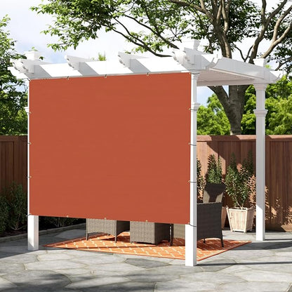 SUNNY GUARD Shade Cloth Custom Size 8x8 FT Sun Shade Screen Fabric Shade Cover Tarp with Grommets for Pergola Backyard Garden, Terra(We Customized)