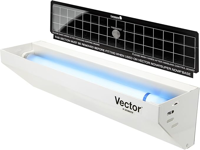 Catchmaster Vector Optima Light Trap, UV Light Fly Traps for Home, Gnat Traps for House Indoor, Shatterproof Bulbs, UV Lamp Insect Killer, Bug Catcher for Kitchen, Garage, & Warehouse - White
