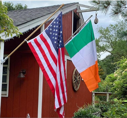 Ireland Flag 4x6 FT 100% Made in The USA-Heavy Duty Vibrant Colors Double Sided Irish National Flag with 2 Brass Grommets for Home/Company/Indoor Outdoor Decoration