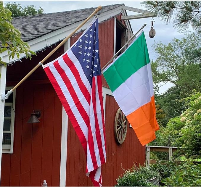 Ireland Flag 3x5 FT 100% Made in The USA-Heavy Duty Vibrant Colours Double Sided Irish National Flag with 2 Brass Grommets for Home/Company/Indoor Outdoor Decoration