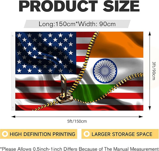 Vintage American America Usa India Indian Flags For Outside Yard 3x5 Ft Double Sided Printed 100d Polyester Lightweight Garden Welcome Outdoor Banner Brass Grommets