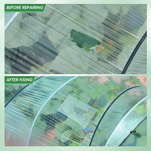 DGSL Greenhouse Repair Tapes, 3" x115' Greenhouses Cover Plastic Sheeting Tape, 6.3 mil Thickness Clear Greenhouse Plastic Tape for Seaming and Sealing