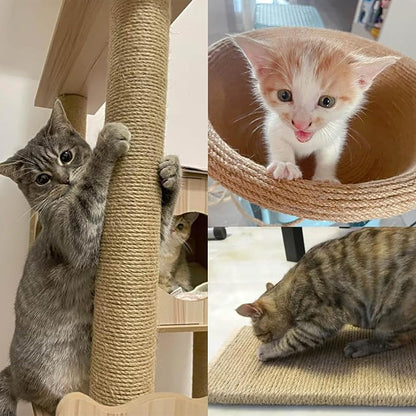 2-Pack Natural Jute Twine Rope, 4mm x 656ft Heavy Duty & Eco-Friendly - for Crafts, Gardening, Cat Scratching Post, Bundling & Hanging, 328Feet/Roll