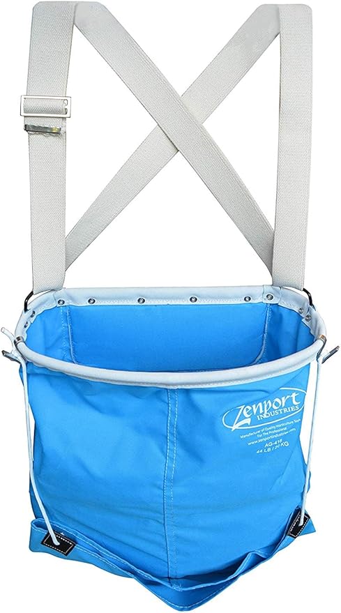 Zenport AG416 Agrikon 44-Pound Fruit Picking Bag, Soft Shell, Harvest Apple/Citrus,Blue