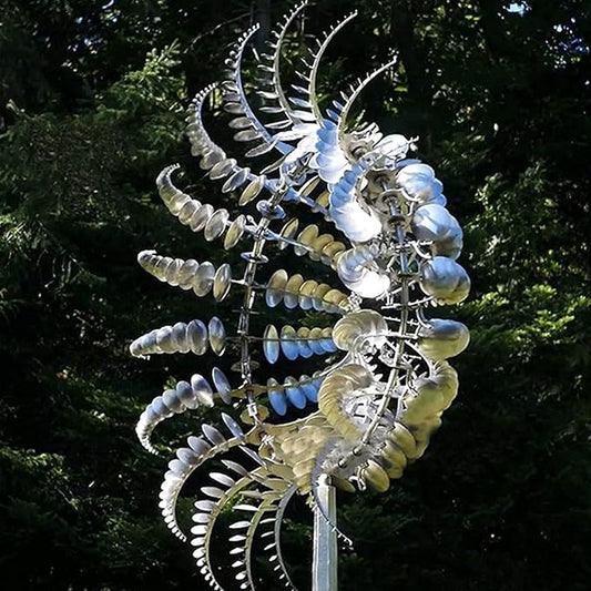 Metal Windmill, Wind Spinners for Yard and Garden, Pinwheels, Silver, Kinetic