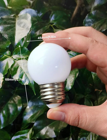 BSOD Refrigerator Light Bulb, 6000K Daylight Light Bulbs 95+ CRI, LED 5W Eq 40W, 120V E26 Base G45 Globe Small Lightbulbs, Vanity Waterproof Full Spectrum for Fridge, Bathroom, Office, Plants...