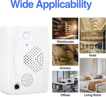 Ultrasonic Bat Devices for Attic: 4PCS Bat Removal Device for Garage, Indoor Outdoor Use - Humane and Effective Rechargeable Bat Deterrent Devices, White
