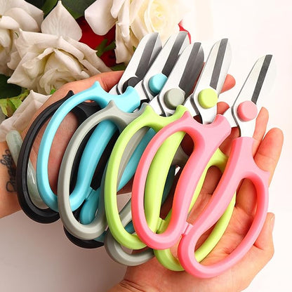 Gardening Scissor Black Sharp Blade Steel Alloy Garden Shears for Cutting Flowers Trimming Plants of Yard Florist Rose Herb Hedge and Fruits Picking