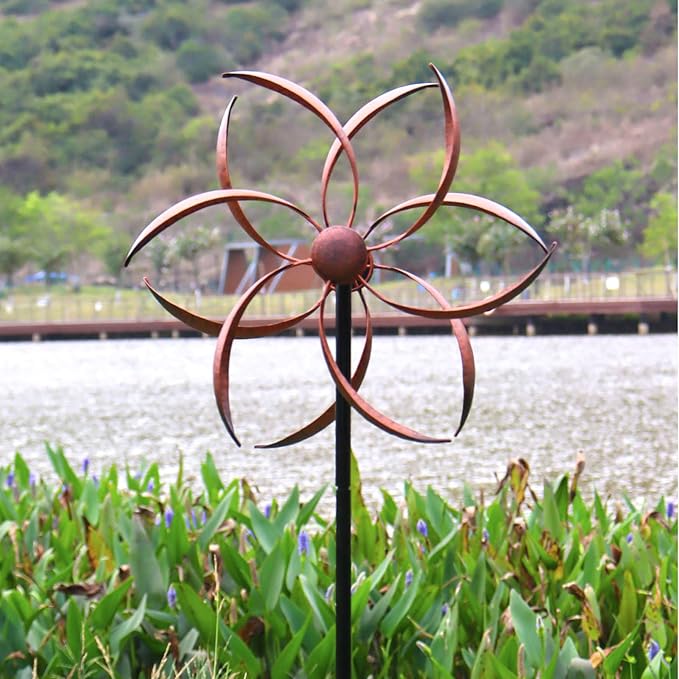 Wind Spinner Outdoor Metal Wind Sculptures 360 Degrees Wind Spinners for Yard and Garden