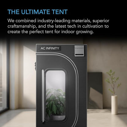 AC Infinity CLOUDLAB 722, Advance Grow Tent 2x2, Thickest 1" Poles, 2000D Mylar Canvas, Lab-Tested Highest Reflectivity, Largest Zipper Window, Controller Mount Plate, 24" x 24" x 72" Indoor Growing