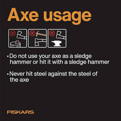 Fiskars X7 Hatchet Lightweight Wood Splitter for Small to Medium Size Kindling with Proprietary Blade and Shock-Absorbing FiberComp Handle, Lawn and Garden Tool, 14 inch, 1.5 pounds