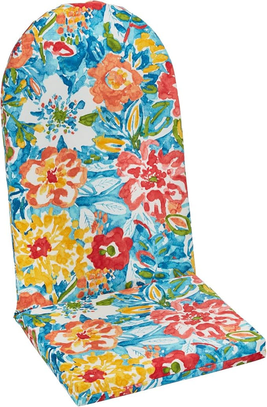 BrylaneHome Adirondack Chair Cushion - 44" L x 18" W x 2" H - Patio & Outdoor - Water, Stain & Fade Resistant - Poppy Blue