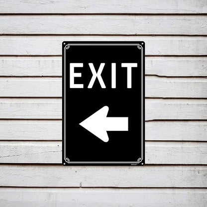 12x16"Exit Sign with Right Arrow - High-Intensity Aluminum Parking Lot Sign, Weatherproof & Fade-Resistant, Ideal for Outdoor & Indoor Use - Curbside Sign