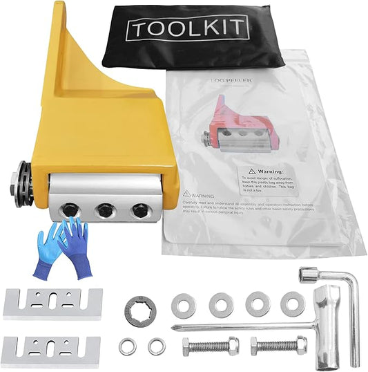 Log Peeler,Log Debarking Tool,Chainsaw Attachment for Wood Debarking,Chainsaw Accessories,Timber Framing Tool,Factory Outlet (Yellow)