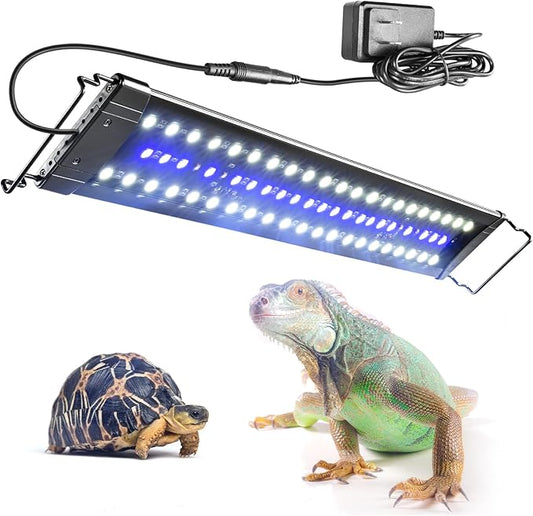 REPTI ZOO UVB Reptile Light with Dimming | 28 inch UVB LED Light Bulb for Reptile | 12W 10.0 UVB Lamp for Bearded Dragon Gecko Chameleon Frog | Reptile Light Bar Fixture with Controller