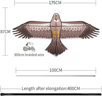 eyijklzo Bird Scarer Flying Kite Crops Farm Flying Bird Hawk Flying Kite