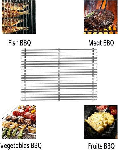 Kalomo Grill Grates Flavorizer Bars Parts for Weber Genesis II E-310, S-310, E-315, E-330, E-335, S-335, LX S-340, E-340, 66802, 66795 18”Porcelain Steel Grids BBQ Gas Grill Replacement Parts