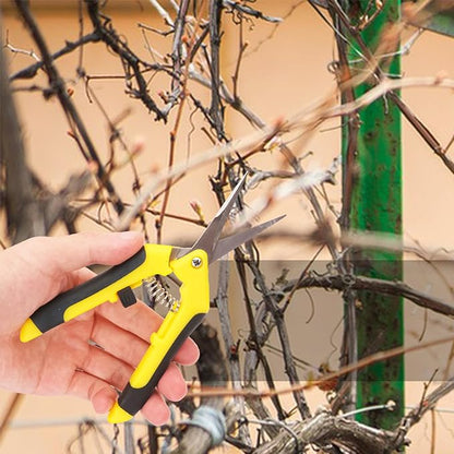 20 Pack 6.5 Inch Garden Pruning Scissors, Hand Pruner with Stainless Steel Blades, Sharp Point Gardening Shears Cutter, Gardening Pruning Shear, Supplies & Accessories(Yellow)