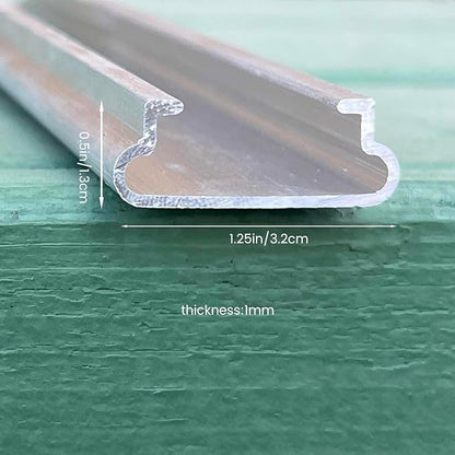 20 Set 6.6 Ft Greenhouse Lock Channel and Spring Wire，Aluminum Alloy Lock Channel and PVC Coated Spring Wires for Fixing Greenhouse Plastic Cover