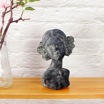Beautiful Women Faces Resin Sculptures, Resin Art Statues Ornaments, Collectible Figurines for Home Living Room Office Shelf Decoration, Housewarming Great Gifts Ideas, Woman