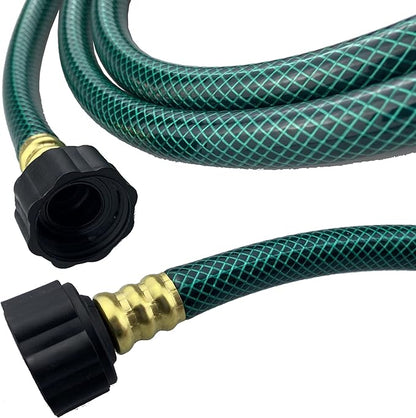 PVC Garden Hose 1/2 Inch, Flexible Water Hose with Male and Female Fittings, No Leaking, Heavy Duty, for Household, Outdoors, Lawns, Patio (10 FT, Green, Plastic Fittings)