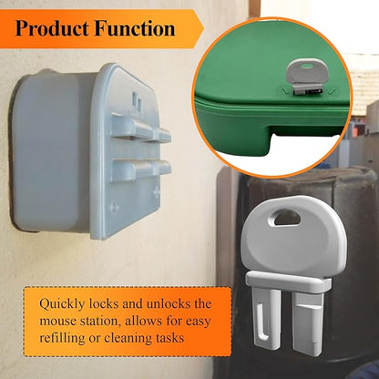 10 Pcs FBS1078 Mouse Station Key Replacement, Fit for FBS Fly Stations, EZ Klean Rat Station, in Home & Commercial Environment