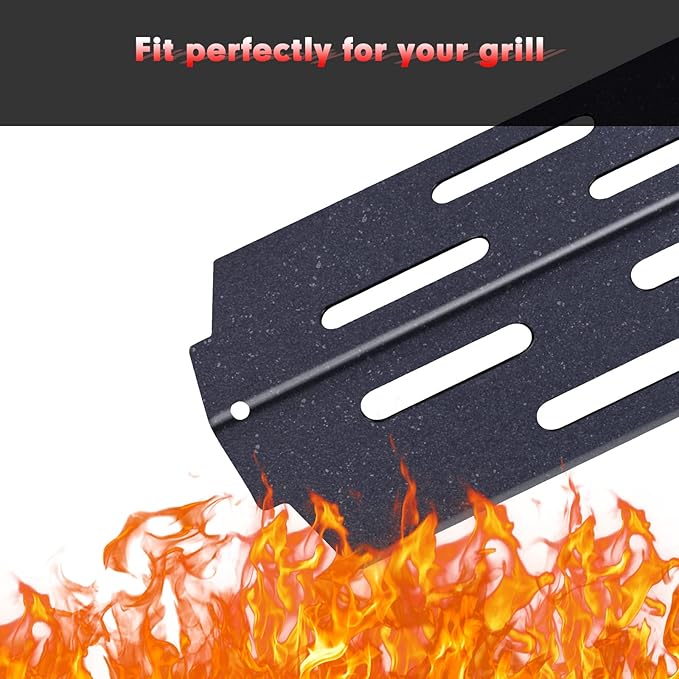 Grill Flavorizer Bars for Weber Genesis II E-410, S-410, LX E-440, S-440, Weber Genesis 2 66041, 66033, 66796, Heat Deflectors BBQ Gas Grill Replacement Parts, 17” Porcelain Steel Flavor Bars