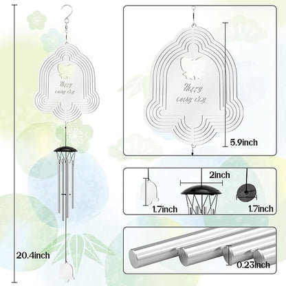 Wind Chimes with Bells Wind Spinner, Outdoor Garden Decor Wind Spinner, Gifts for Women, Mom, Retirement, Teacher, Parents Birthday, Memorial Gift for Garden Porch Patio Home Decor