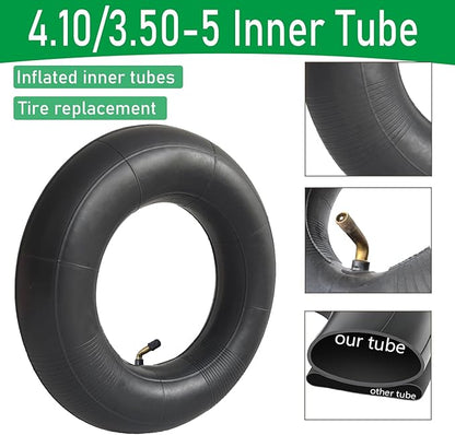 2-Pack 4.10/3.50-5 Inner Tube 11x4.00-5 4.10-5 3.50-5 Tube Bent Valve Stem for Wheelbarrows, Mowers, Hand Trucks and More