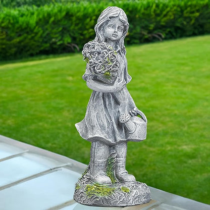 12.5” Solar Angel Fairy Night Garden Light Statue, Outdoor Lawn Decor, LED Yard Art, Patio Accent, Landscape Path Light, Waterproof, Unique Gift, Solar Powered Statue, Enchanting Sculpture