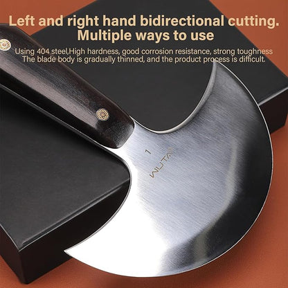 WUTA Leather Cutting Knife Ultra Sharp Round Head Craft Skiving Cutting Tools Round Leathercraft Knife DIY Handmade Senior Leather Tools(1# 3 inches)