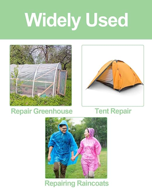 vensovo Greenhouse Covering Plastic Repair Tape - Heavy Duty 6″x108′ Garden Green House Sheeting, Plastic Polyethylene Film Repair Tape