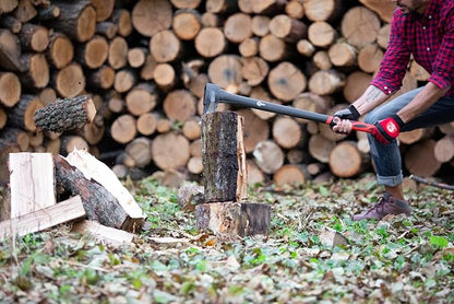 INTERTOOL 36-Inch Wood Splitting Maul | Heavy Duty Axe for Firewood Logs | Shock Absorbing Fiberglass Handle & Sheath | HT-0275